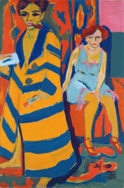 Self Portrait with a Model by Ernst Ludwig Kirchner